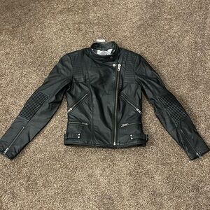 Danier 2XS leather jacket. Some fading on leather (front of collar in last pic)